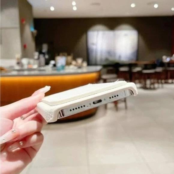 ⚠️Clearance🫧iPhone 14 Pro Lychee Pattern Anti-Fall iPhone Case With Card Slot - Picture 4 of 5